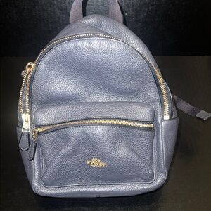 Coach Mini Navy Leather Charlie Backpack